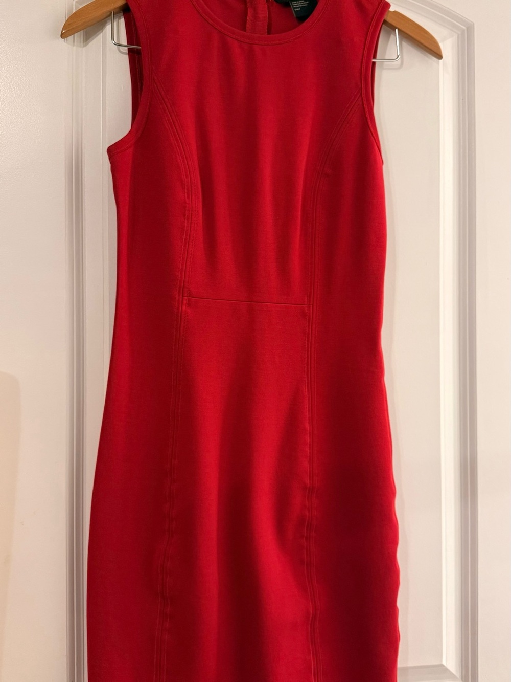 Armani Exchange Sleeveless Red Sheath Dress - Classic Women's Dress